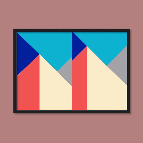 Geometric Composition #07 - Enhanced Matte Paper Framed Print - Ready to Hang