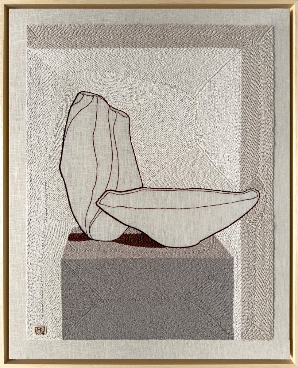 Organic Still Life Relief By Milena Paladino, 27 X 33", Vase Composition Xix