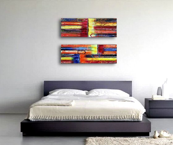 "Face Off Series" - Original PMS Abstract Oil Painting On Canvas - 36" x 30"