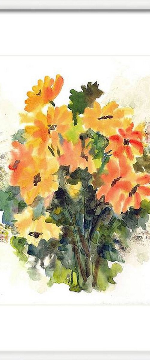 Painterly Spring Flowers by Asha Shenoy