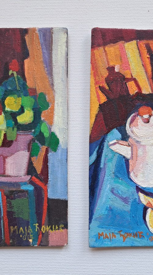 Set of two paintings, 9 by Maja Đokić Mihajlović
