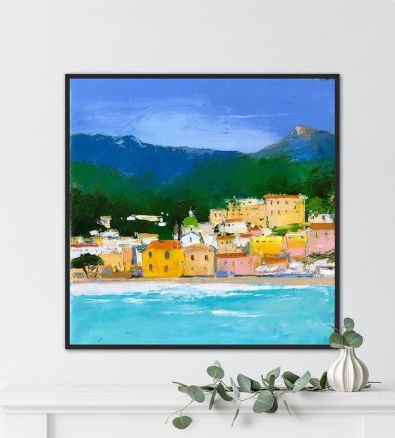 Italian Rivera painting 30-30 cm