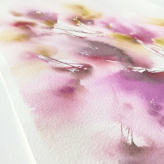 Pink abstract flowers