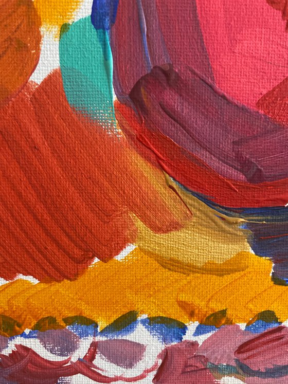 Pomegranates on an Oriental Rug