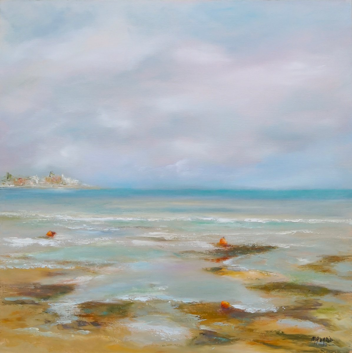 Low tide on the Ile de Re by Martine Gregoire