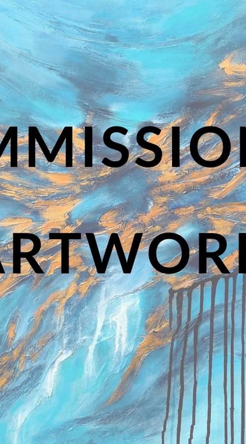COMMISSIONED ARTWORK FOR M N-K - Blue Planet #2 - XL LARGE,  TEXTURED ABSTRACT ART – EXPRESSIONS OF ENERGY AND LIGHT. READY TO HANG! by Julijana Ravbar