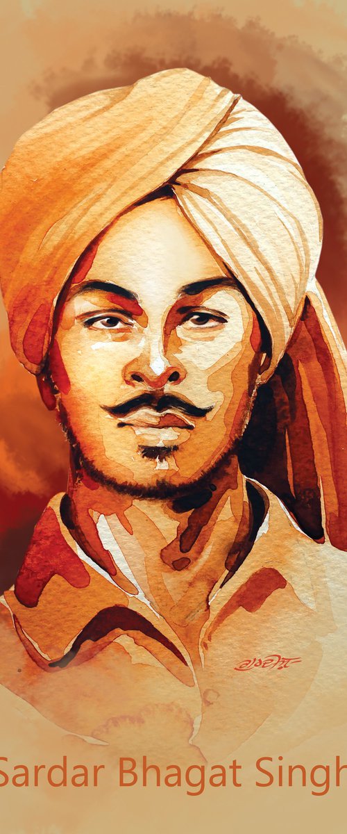 Sardar Bhagat Singh by ARTIST GURDISH PANNU