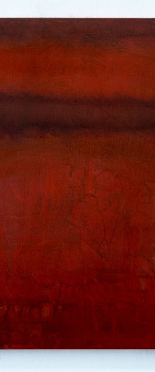 Red abstract painting SF827 by Radek Smach