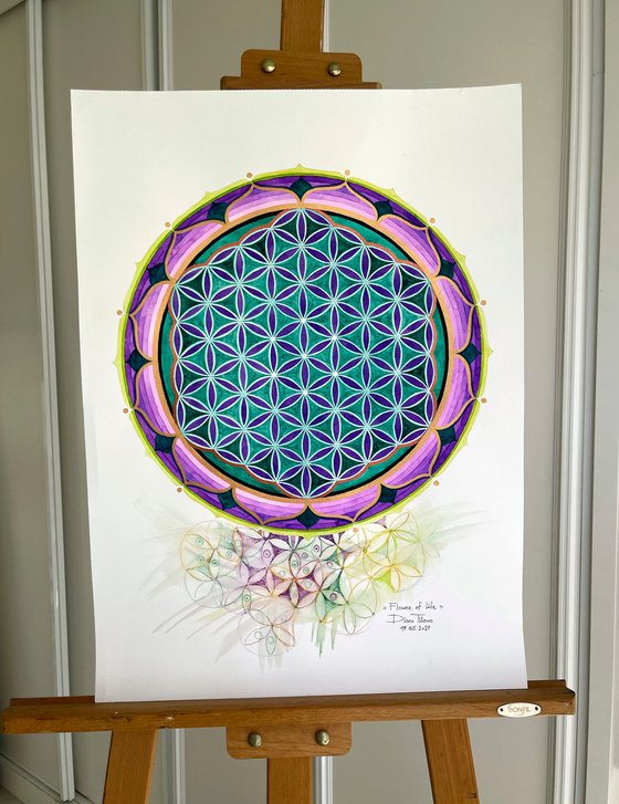 Emerald Flower of Life