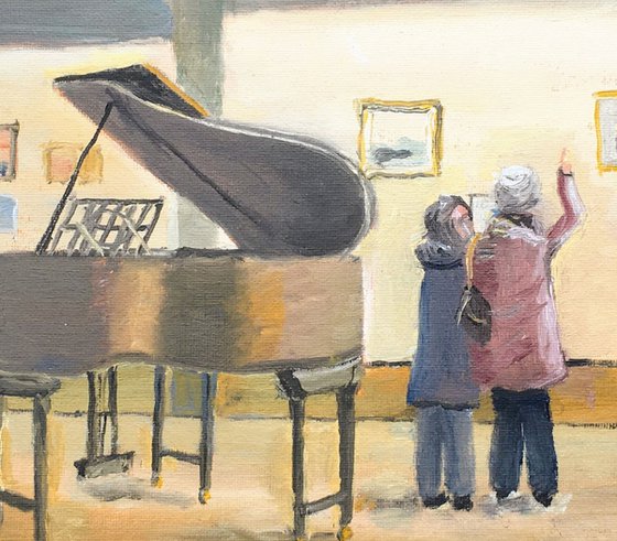 Piano Duet - an original oil painting