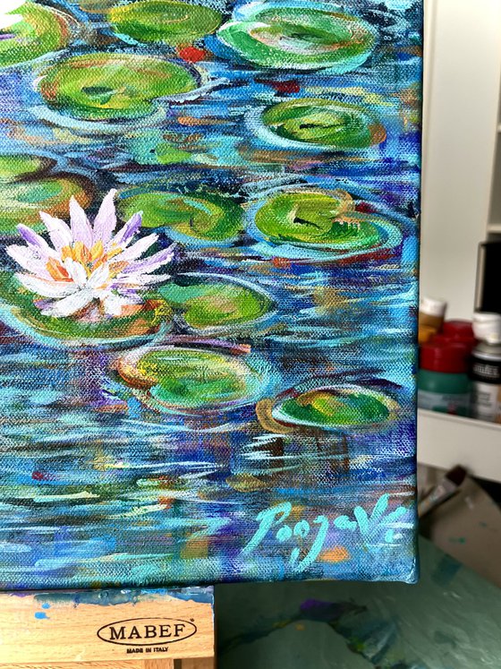 Blue Pond and the WaterLilies