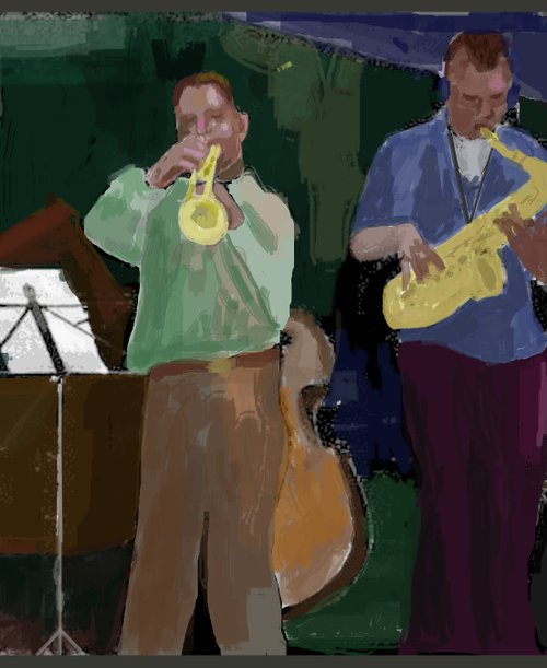 COOL QUARTET  53"X27" by Joe McHarg