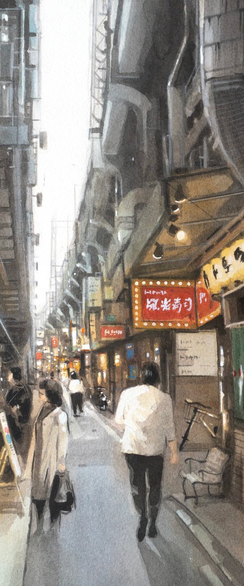 Under the Elevated Tracks・Japanese Alleyway by Masato Watanabe