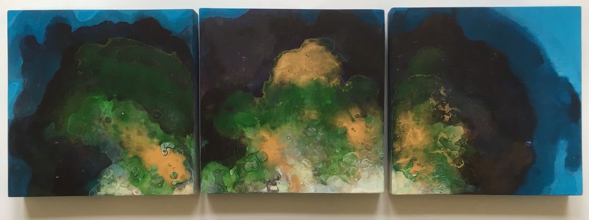 View from the edge, no.1, 2 and 3 (only sold as a triptych) by Nichola Campbell