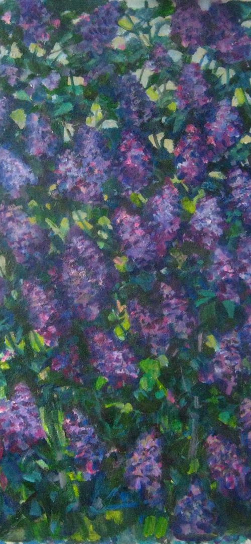 "LILAC" large painting 100X90 cm by Oleksandr Bielskyi