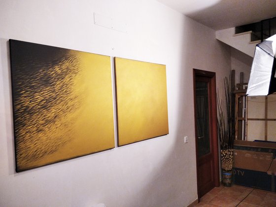 Fish nº85 / Extra large painting  #Gold series