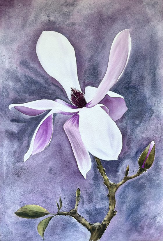 Set of 2 Wild Pink magnolia