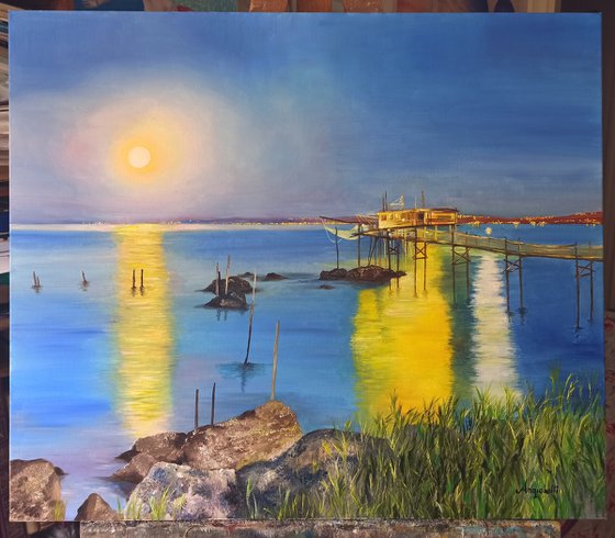 Landscape in the moonlight