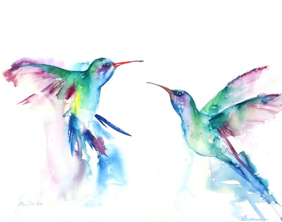 Humming lovebirds