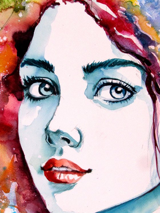 Girl with florals II