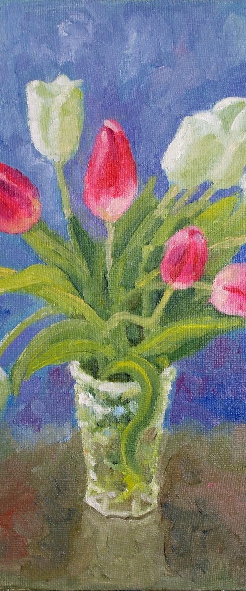 Fresh Spring Tulips by Juri Semjonov