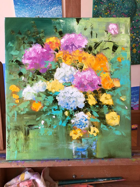 Abstract flowers bouquet