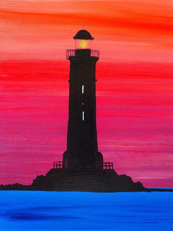Lighthouse #8, 40x40cm, ready to hang