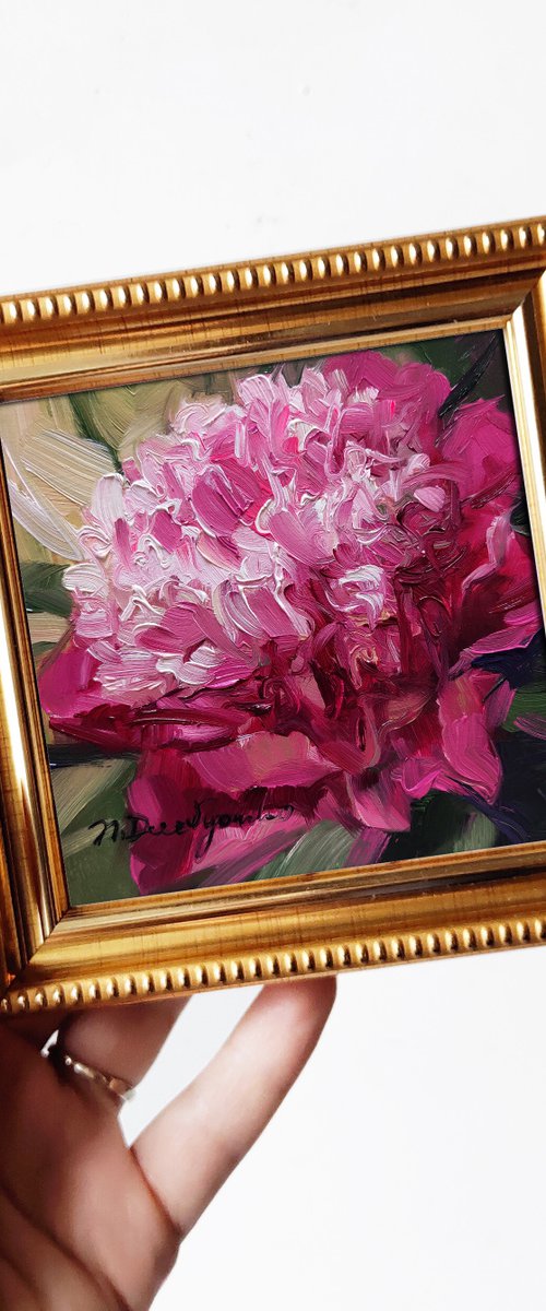 Purple peony by Nataly Derevyanko