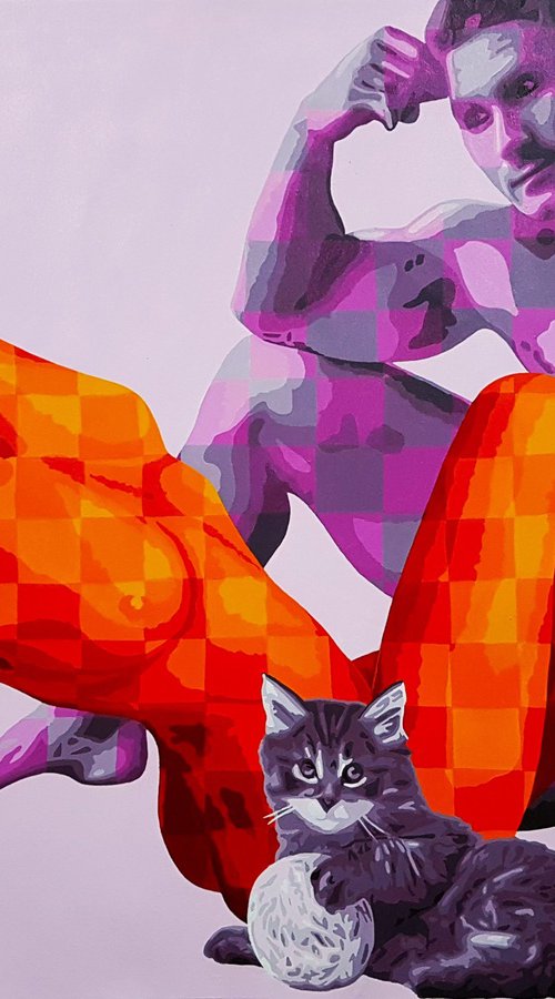 Couple and Cat by Sonaly Gandhi