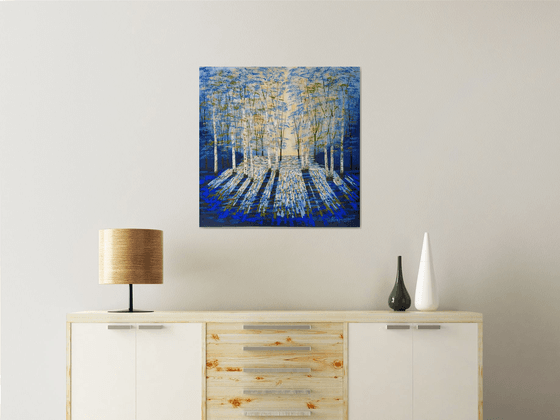 Golden Blue Forest Light