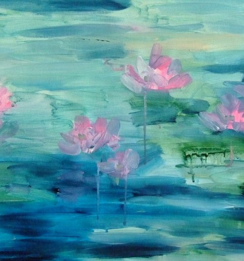 Quiet Pond - Inspired by Monet #28 by Marina Krylova