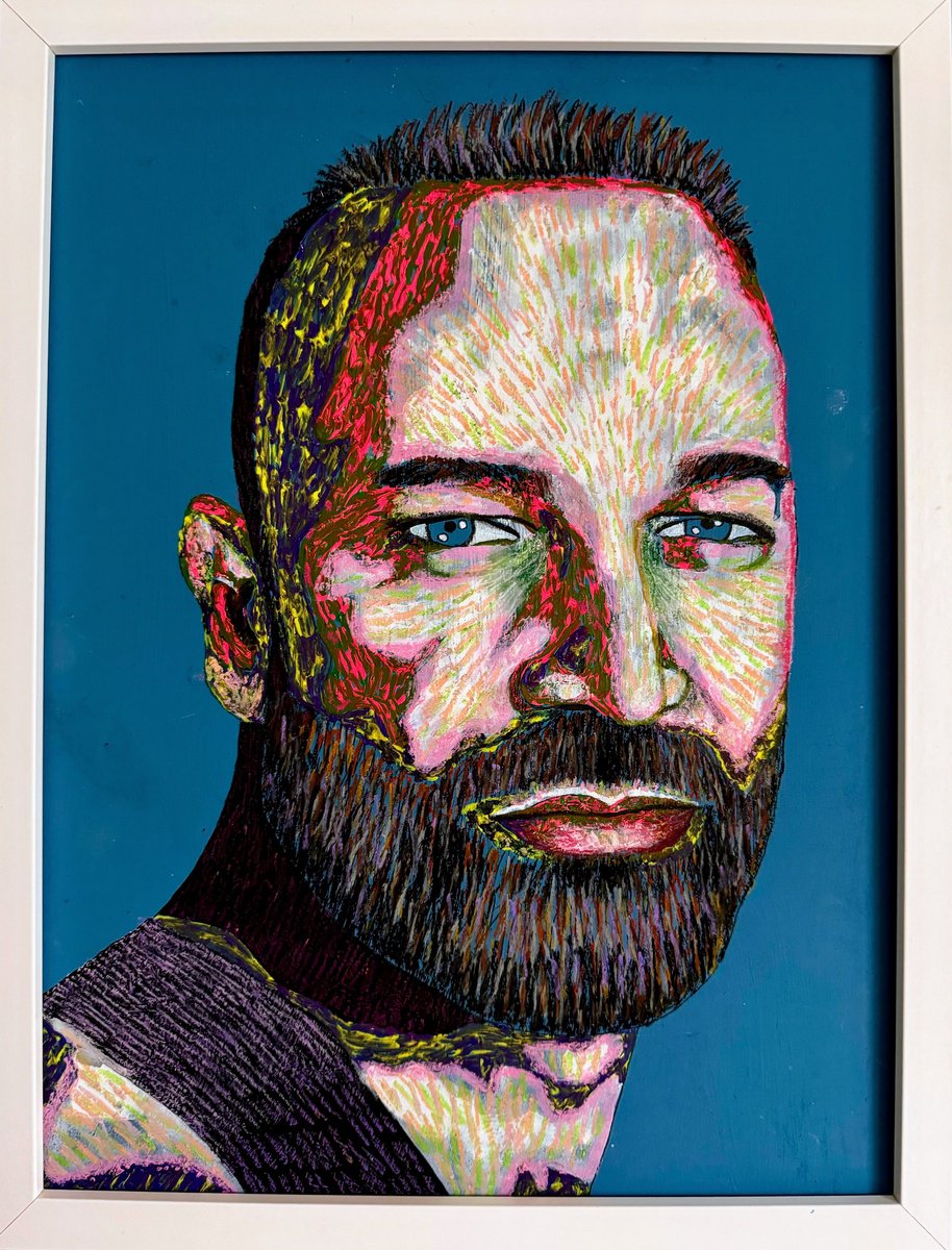 Photorealistic Painting , Selfie 031023 By Stefano Pallara, 13 X 17, Artwork For Sale On Artfinder