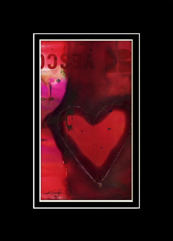 Urban Heart 2 -  Painting in Mat by Kathy Morton Stanion