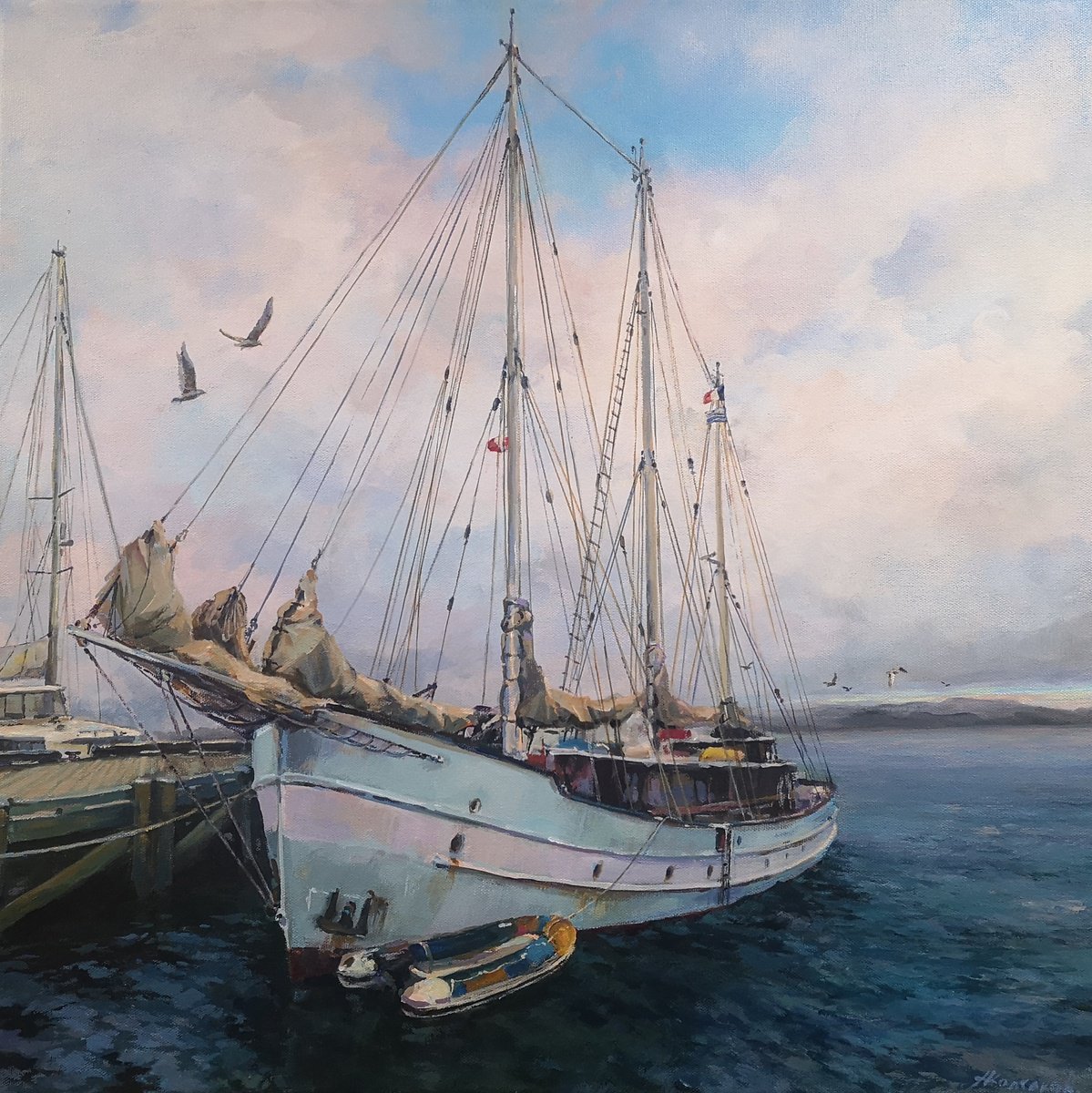 Where The Sails Rest By Alexander Koltakov, 24 X 24, Artwork For Sale On Artfinder