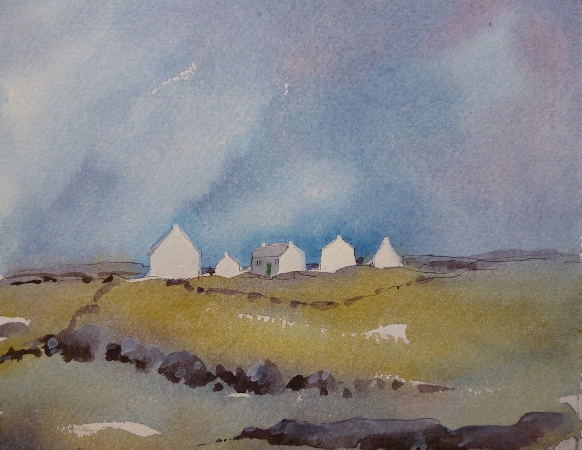Expressive Landscape Watercolour By Maire Flanagan, 8 X 6", Misty Morning, Original Artwork