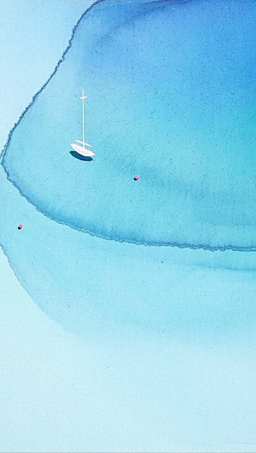 Blue Bay | Cabo Micra 30x40cm by Yuliya  Martynova
