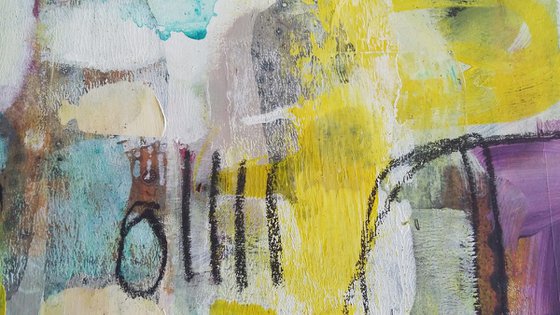 Once upon a time -  Framed ready to hang original abstract