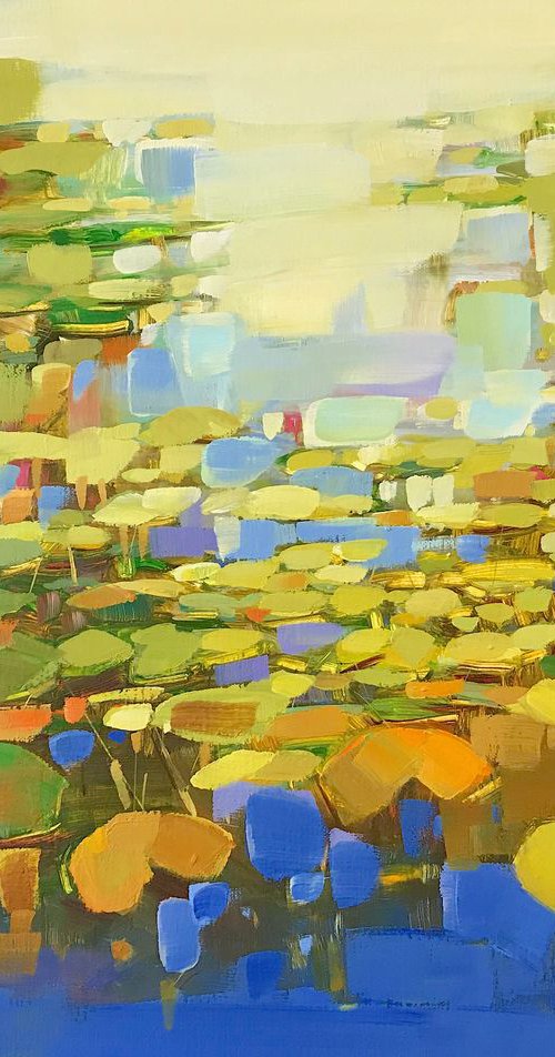 Waterlilies, Original oil Painting, Impressionism, Handmade artwork, One of a Kind by Vahe Yeremyan