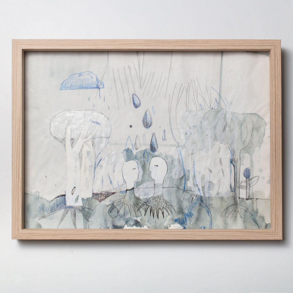 Surrealistic Botanical Painting By Liubov Ro, 16 X 12", Silence, Original Artwork