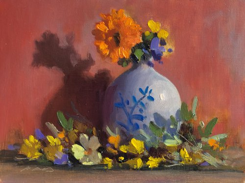 Spring Flowers and Porcelain by Pascal Giroud