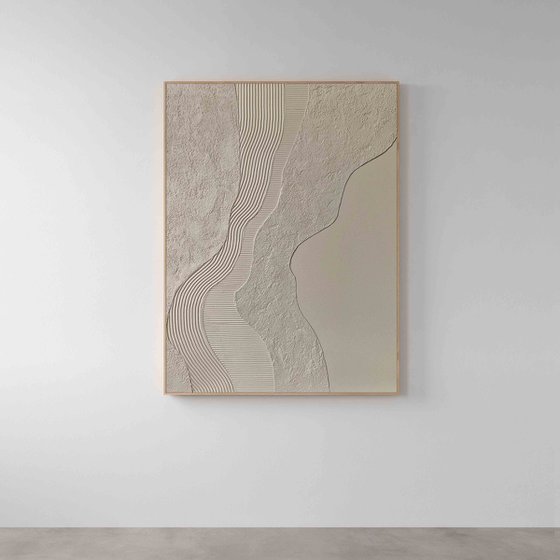 "Gray Nile" Gray abstract textured art