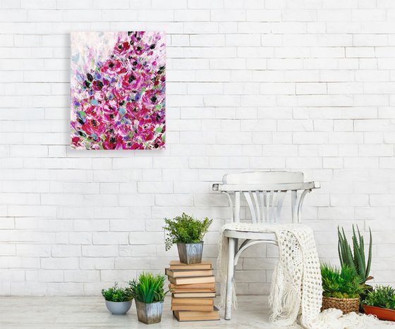 Floral Bliss 20 - Floral Painting by Kathy Morton Stanion