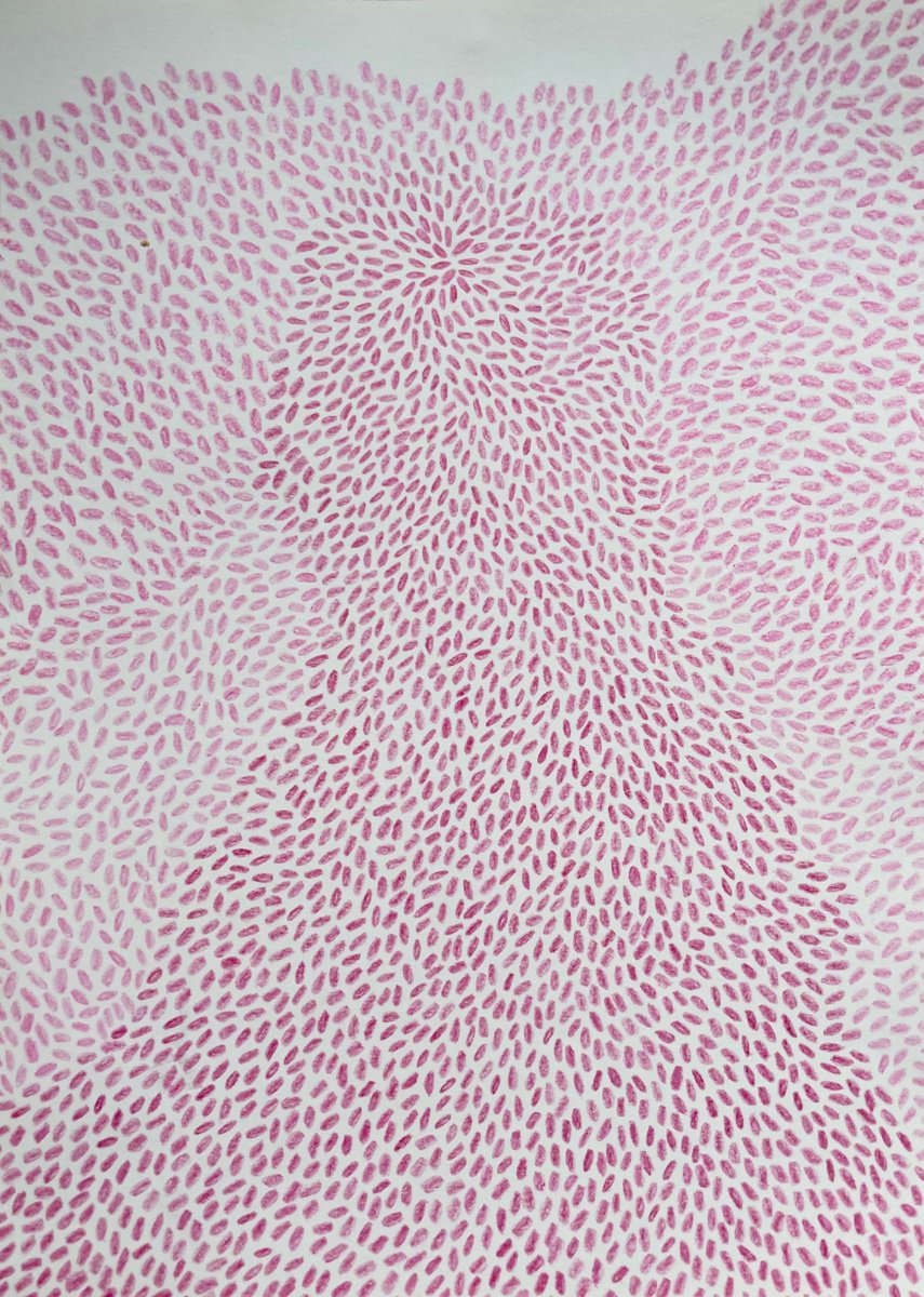 Abstract Pastel Drawing By Flora Butler, 8 X 11, All The Wishes We Might