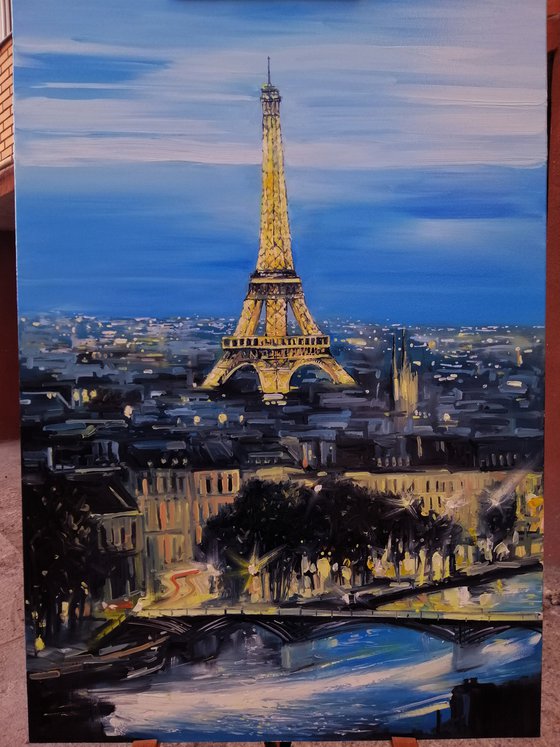 "Paris"Large original oil painting by Artem Grunyka