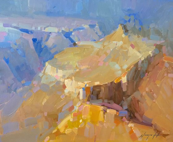 Canyon View, Handmade oil painting, One of a kind