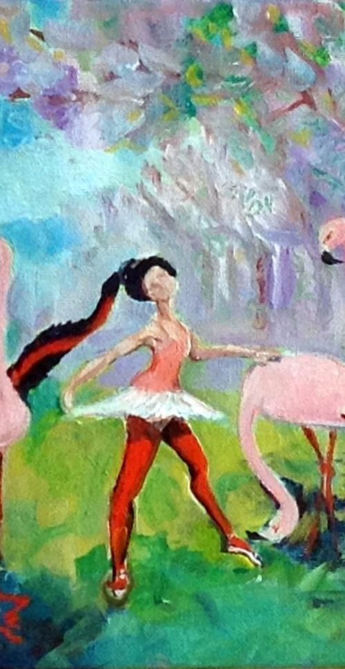 les Flamants Danceuses -   Dancing Flamingos by Chris Walker