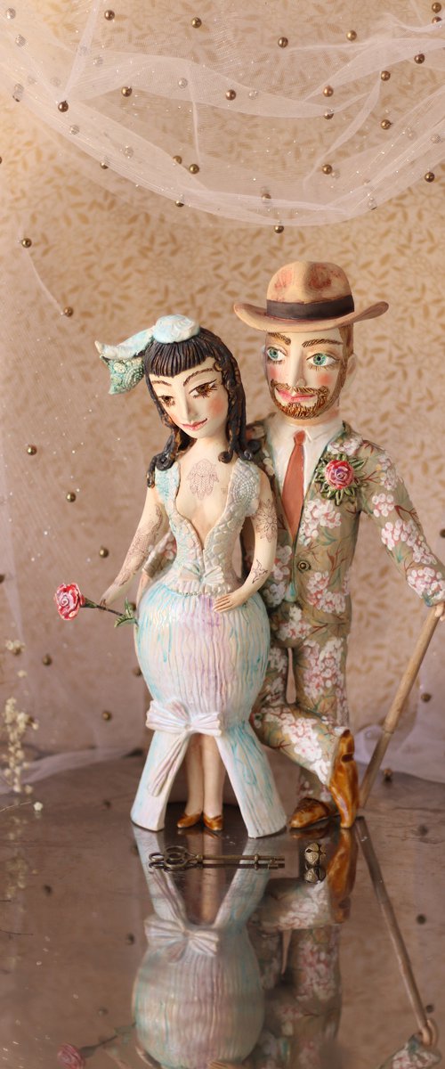 Wedding pair. Ceramic sculpture by Elya Yalonetski