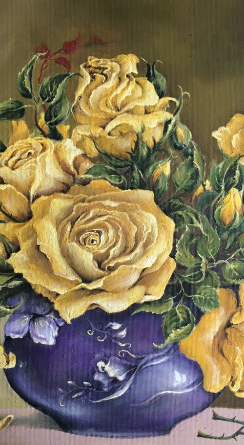 Golden roses by oana voda
