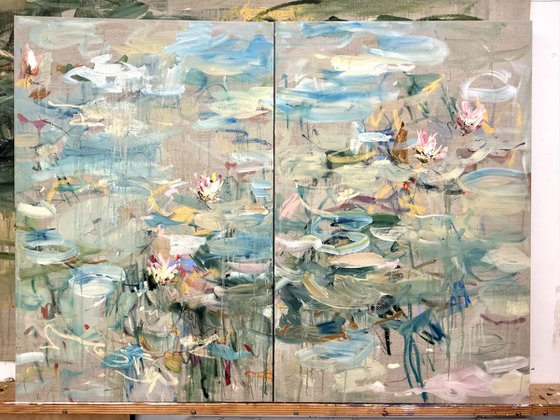 Nymphéas. Diptych.