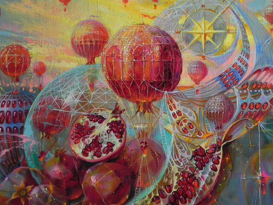 "Takeoff" Original art Oil on canvas Contemporary home decor